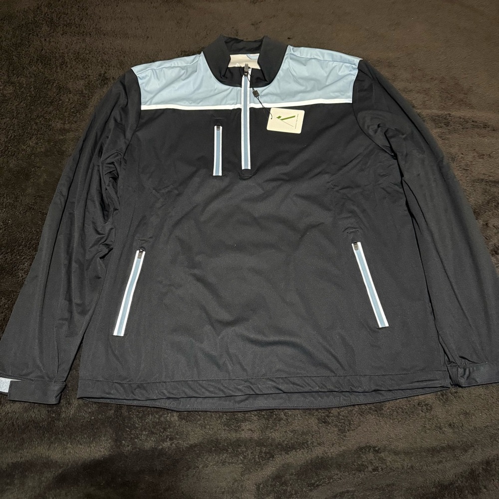Above the Links Frontier Black / Denim Performance Jacket Golf Large
